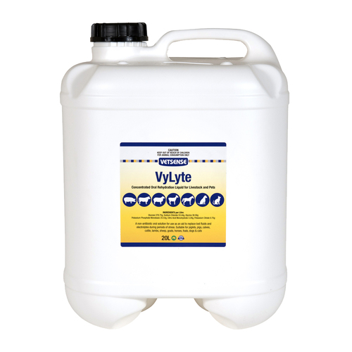 Vetsense VyLyte Concentrated Oral Rehydration Liquid for Livestock & Pets 20L