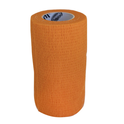 ValuWrap Breathable Cohesive Bandage for Dogs Cats Horses Orange 10cm Value Plus