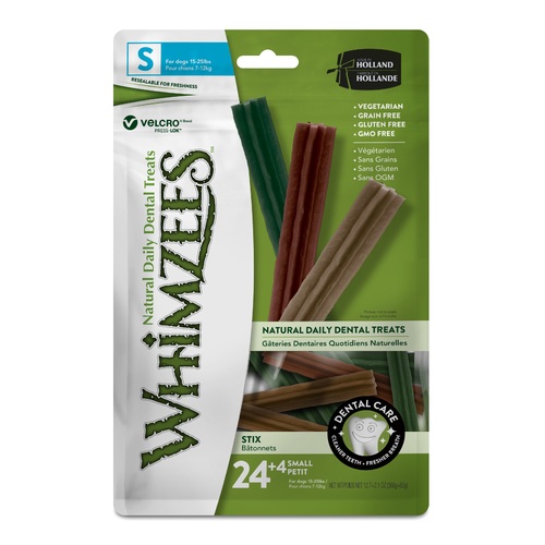 Whimzees Stix Dental Care Dog Treat Value Bag Small 28 Pack