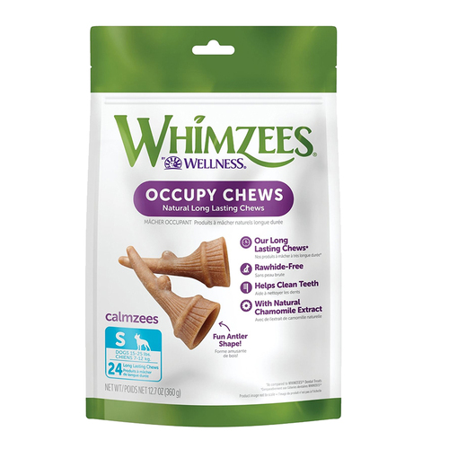Whimzees Antler Occupy Long Lasting Chews for Small Dogs Value Bag 24 Pack