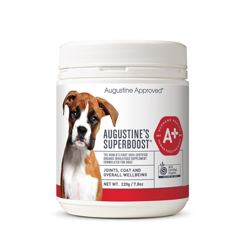 Augustines Approved Superboost Organic Supplement for Dogs 220g