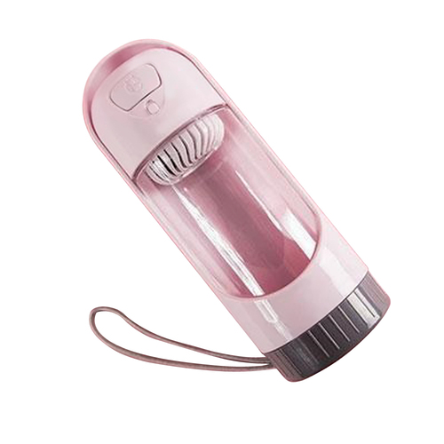 All Fur You Portable Plastic Water Bottle for Dogs Pink