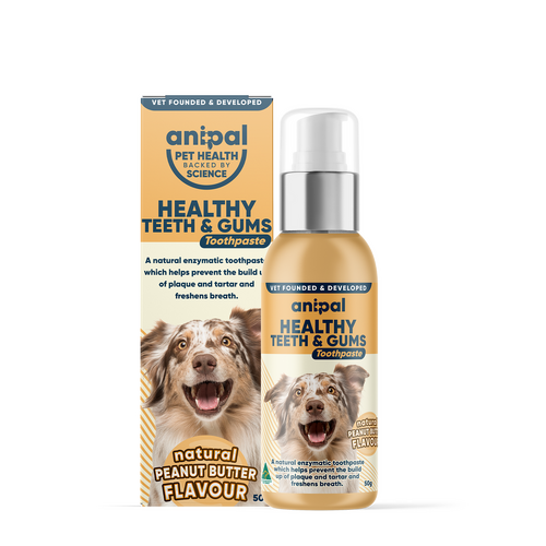 Anipal Healthy Teeth & Gums Toothpaste Peanut Butter Flavour for Dogs 50g
