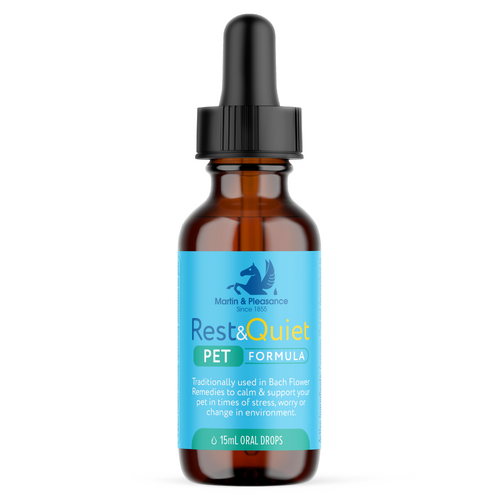 Rest & Quiet Pet Formula Anxiety & Stress Relief Oral Drops for Dogs & Cats 15ml