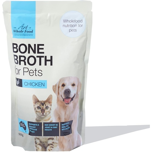 The Art of Whole Food Chicken Bone Broth for Pets Wet Dog Food 8 x 500g