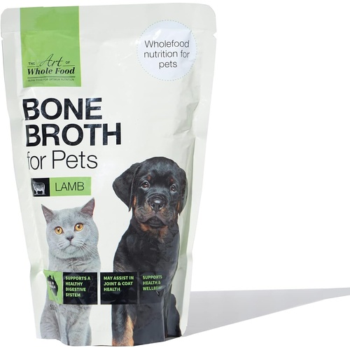 The Art of Whole Food Lamb Bone Broth for Pets Wet Dog Food 8 x 500g
