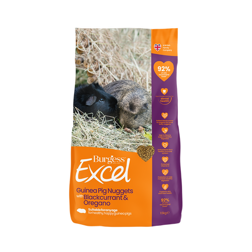 Burgess Excel Adult Guinea Pig Nuggets with Blackcurrant & Oregano 1.5kg