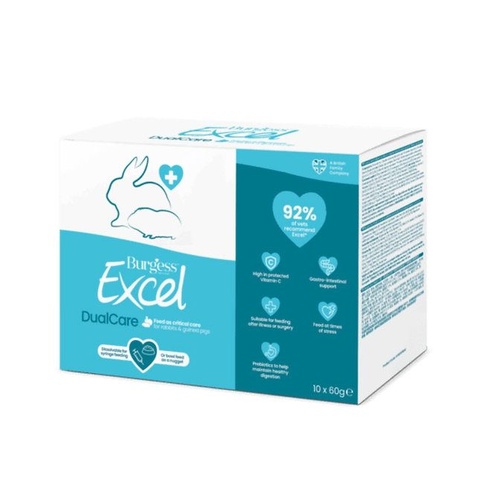 Burgess Excel Dualcare Recovery Diet for Rabbits & Guinea Pigs 10 x 60g