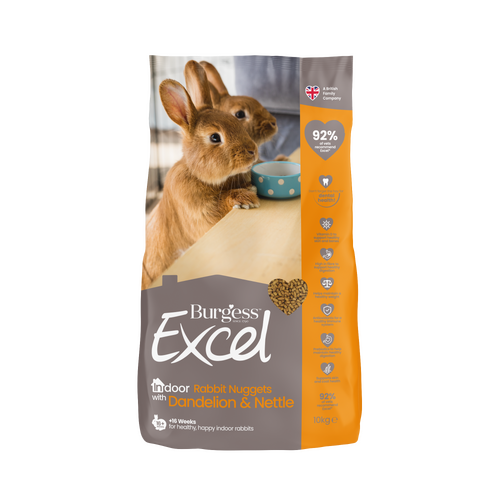 Burgess Excel Indoor Rabbit Nuggets with Dandelion & Nettle 10kg