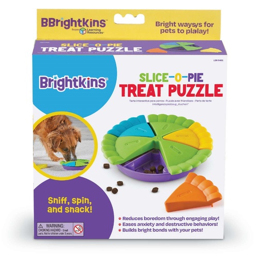 Brightkins Slice-O-Pie Interactive Treat Dispenser Puzzle Dog Toy
