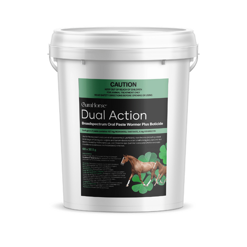 EquaCare CuraHorse Dual Action Oral Paste Wormer for Horses Bucket 60 x 32.5g