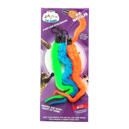 Cat Lures Replacement Lure Mr.Wiggles Interactive Plush Cat Toy 3 Pack