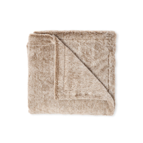 Superior Pet Calming Plush Pet Blanket Water-Resistant Latte Large