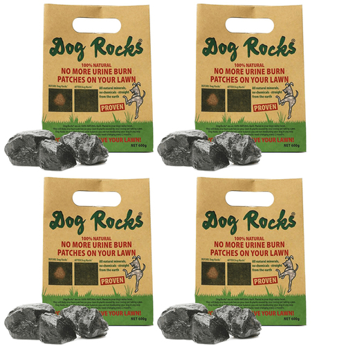 4 x Dog Rocks Puppy Urine Cleaner Filter Lawn Fertilizer 600g (2.4kg Total)