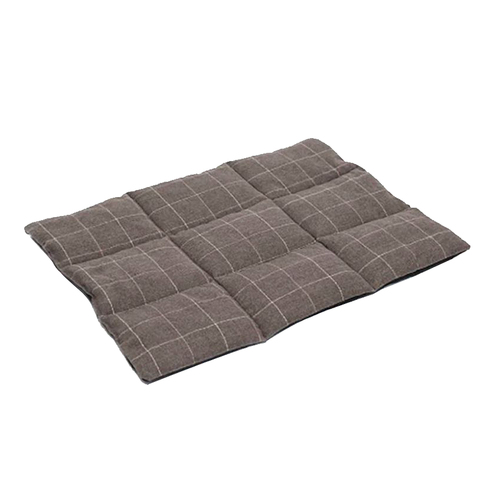 Superior Pet Goods Rollup Pet Dog Travel Mat Check Chocolate Mini