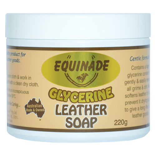 Equinade Glycerine Leather Saddle Harness Boots Cleaner Soap 220g 