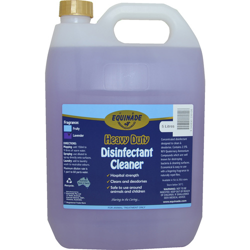 Equinade Heavy Duty Disinfectant Deodoriser Animal Safe Lavender 5L 