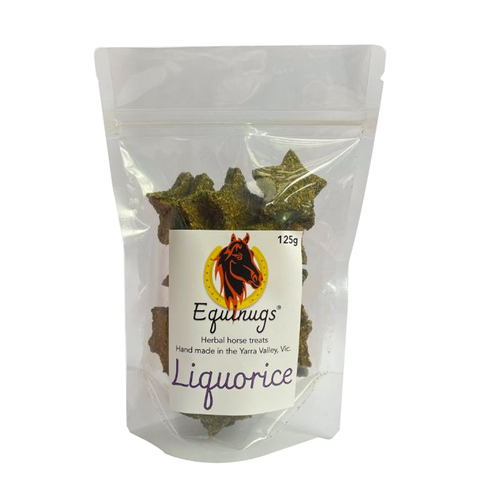 Equinugs Liquorice Stars Hand Made Herbal Horse Tasty Treats Pouch 125g