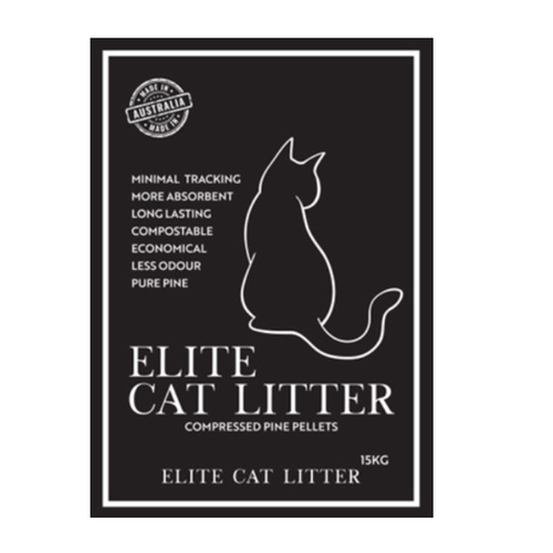 Elite Cat Litter Highly Absorbent Compressed Pine Pellets 15kg