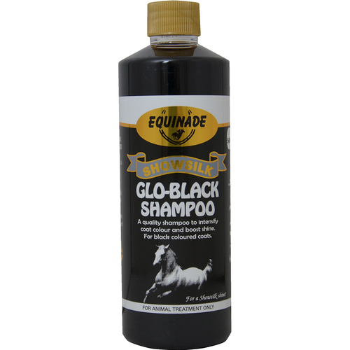 Equinade Showsilk Glo Black Shampoo Animal Coat Colour Treatment 500ml
