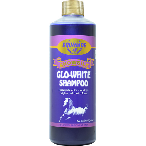 Equinade Showsilk Glo White Shampoo Animal Coat Colour Treatment 500ml