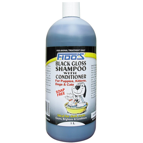 Fidos Black Gloss Dogs & Cats Shampoo with Conditioner 1L