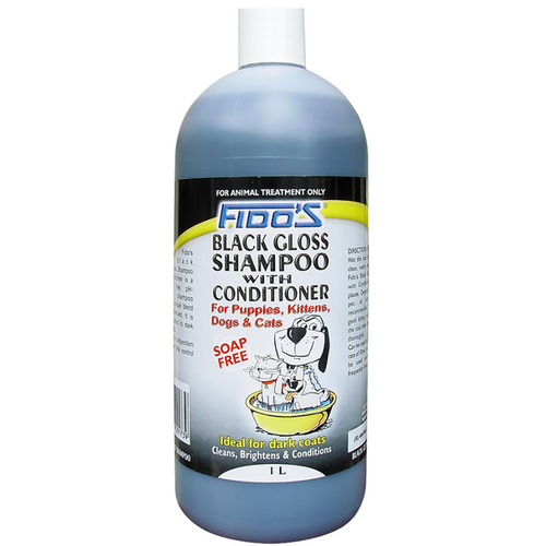Fidos Black Gloss Dogs & Cats Shampoo with Conditioner 1L