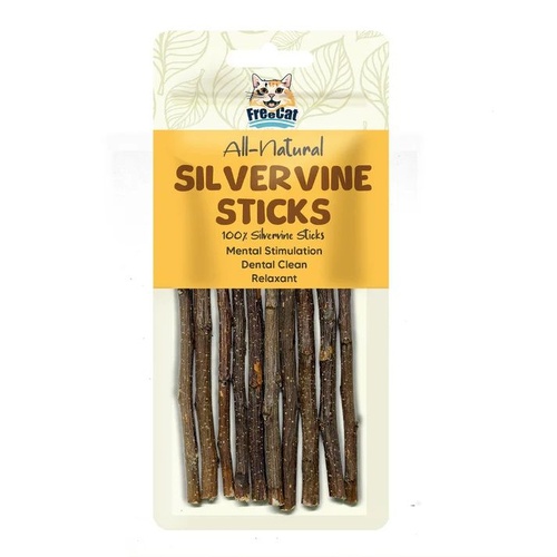 Freecat All-Natural Silvervine Sticks Dental Cat Treats 10 Pieces