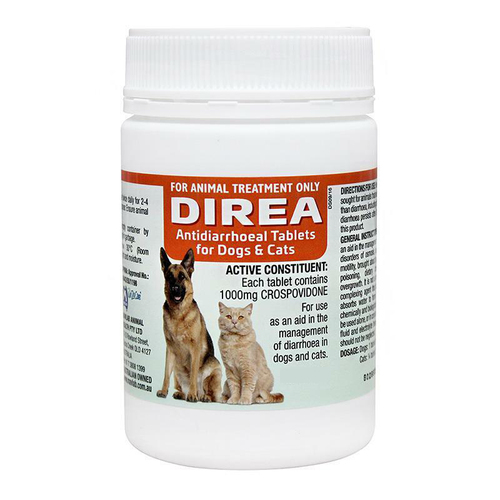 Direa Tablets for Dogs & Cats Diarrhoea & Gat Treatment 10 x 1000mg