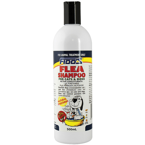 Fidos Flea Shampoo Dogs & Cats Flea & Tick Treatment 500ml 