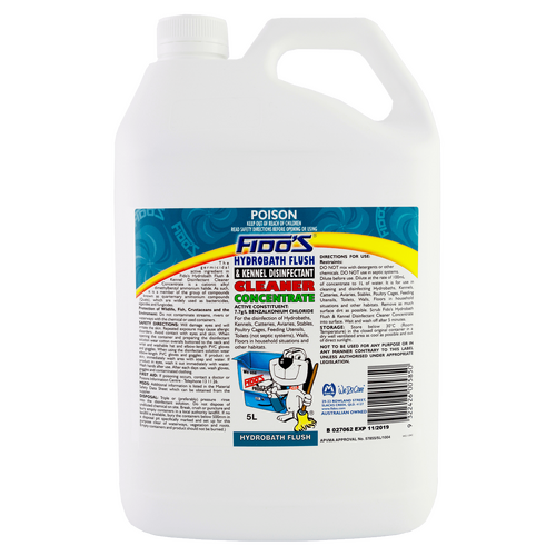 Fidos Hydrobath Flush & Kennel Disinfectant Cleaner Concentrate 20L