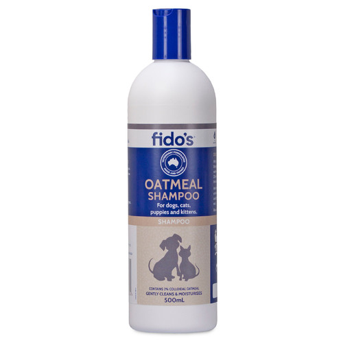 Fidos Oatmeal Grooming Shampoo for Dogs Cats Puppies & Kittens 500ml