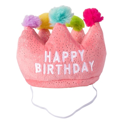 Fringe Studio If The Crown Fits Birthday Crown Plush Dog Squeaker Toy