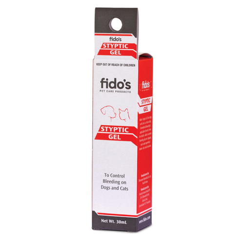 Fidos Styptic Gel Controls Bleeding for Dogs & Cats 30ml
