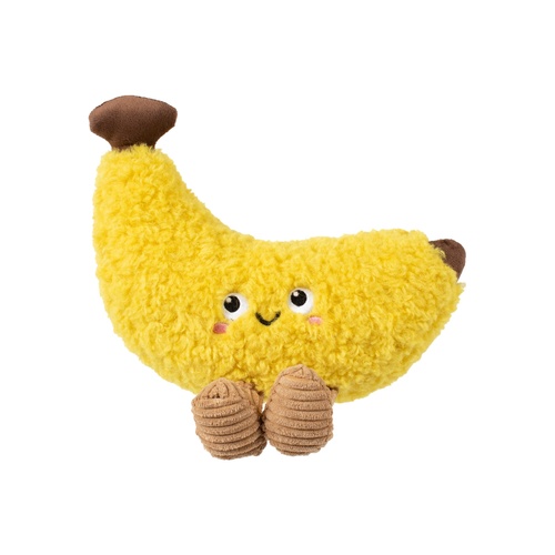 Fringe Studio Head Over Peels for You Interactive Play Plush Dog Squeaker Toy