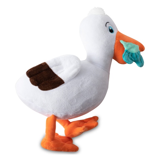 Fringe Studio Lunch Break Interactive Play Plush Dog Squeaker Toy