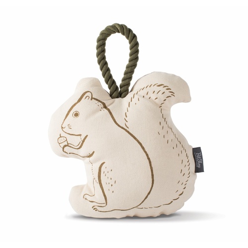 Fringe Studio Mister Squirrel Canvas Durable Plush Dog Squeaker Toy