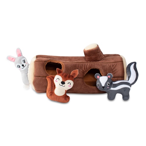 Fringe Studio Burrow Branch Out Interactive Play Plush Dog Squeaker Toy