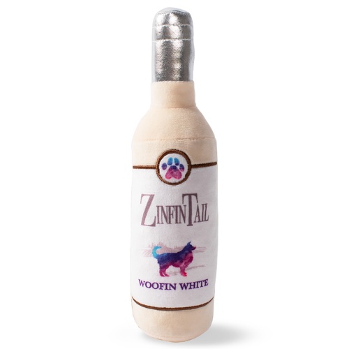 Fringe Studio Plush Zinfintail Bottle Interactive Dog Squeaker Toy