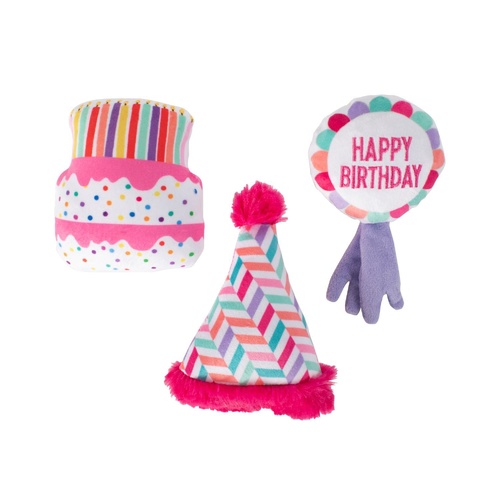 Fringe Studio Can I Get A Woofwoof Plush Dog Squeaker Toy 3 Pieces