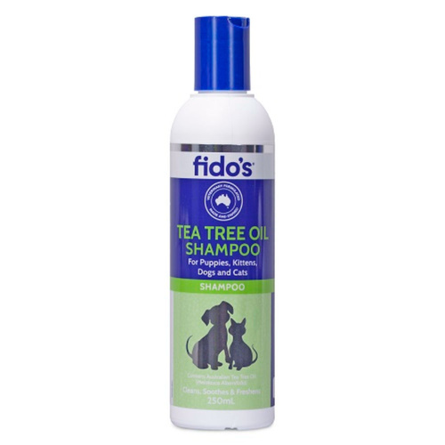 Fidos Tea Tree Oil Shampoo Grooming Aid Soap Free for Dogs & Cats 250ml
