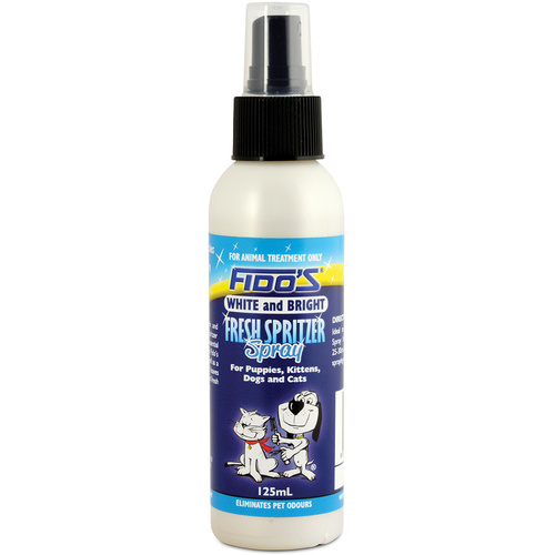 Fidos White & Bright Fresh Spritzer Dogs & Cats Odour Spray 125ml 