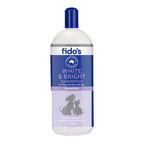 Fidos White & Bright Pet Grooming Shampoo for Dogs & Cats of All Ages 1L