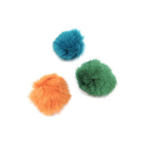 Go Cat Bat Arounds Fluffy Toy for Cats & Kittens Assorted 3 Pack