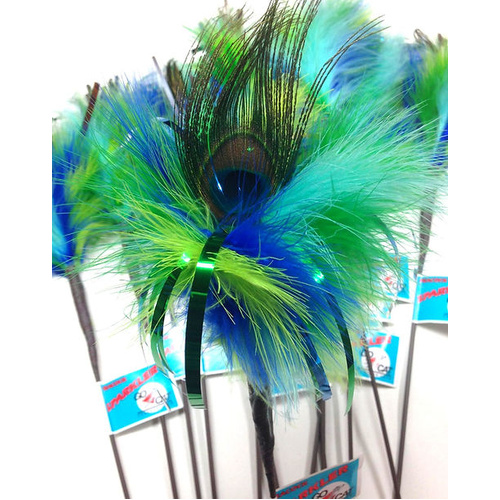 Go Cat Da Bird Peacock Sparkler Wand Interactive Play Cat Toy Long 36 Inch