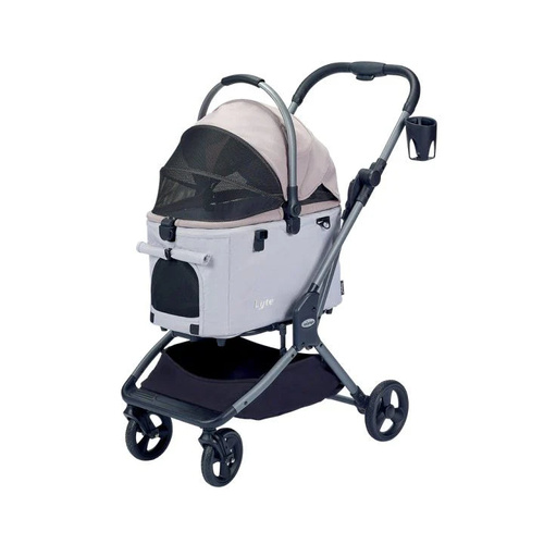 Ibiyaya Lyte 3-in-1 Detachable Pet Stroller for Dogs Apricot Medium