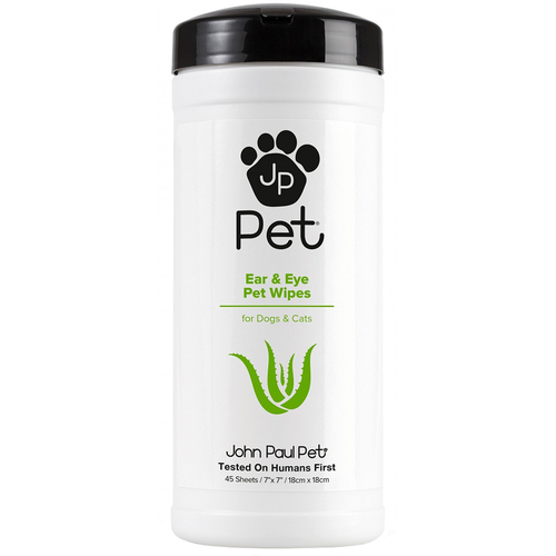 John Paul Pet Dogs & Cats Ear & Eye Pet Wipes 45 Sheets
