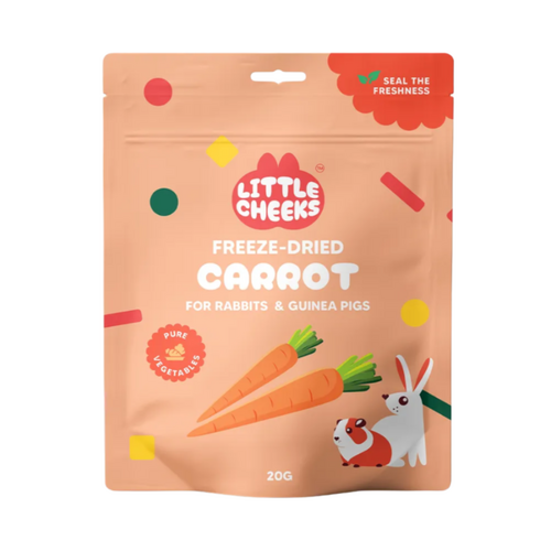 Little Cheeks Freeze-Dried Carrot for Rabbits & Guinea Pigs 20g