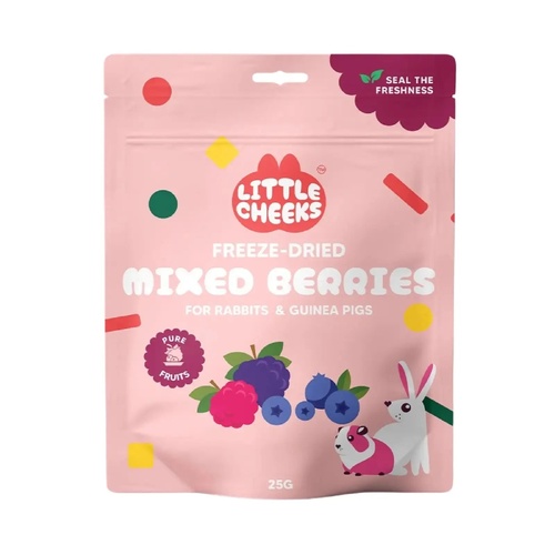 Little Cheeks Freeze-Dried Mixed Berries for Rabbits & Guinea Pigs 25g