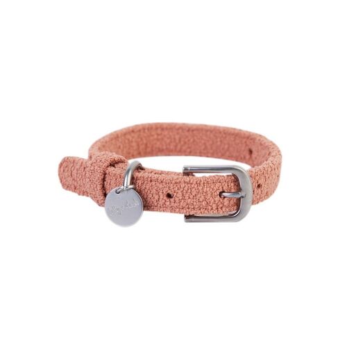 Lilly + Dash Boucle Pet Dog Collar with Branded ID Tag Terracotta Small